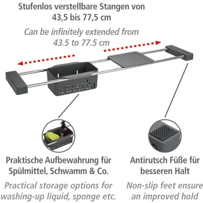 Wenko Spülbecken-Organizer Spülen-Caddy Cami Ausziehbar 2 Wenko Spülbecken-Organizer Spülen-Caddy Cami Ausziehbar – Bild 2