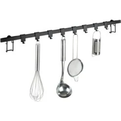 Wenko Hakenleiste Gala 8 Haken 4 Cm X 60 Cm X 3 Cm Schwarz -Küchenblick Verkaufsgeschäft 534981 1068 03