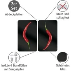 Wenko Herdabdeckplatten Universal Hot Peperoni 2er-Set Mehrfarbig 17 Wenko Herdabdeckplatten Universal Hot Peperoni 2er-Set Mehrfarbig -Küchenblick Verkaufsgeschäft 580693 1068 02