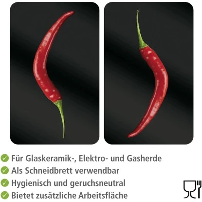 Wenko Herdabdeckplatten Universal Hot Peperoni 2er-Set Mehrfarbig 11 Wenko Herdabdeckplatten Universal Hot Peperoni 2er-Set Mehrfarbig – Bild 11