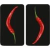 Wenko Herdabdeckplatten Universal Hot Peperoni 2er-Set Mehrfarbig