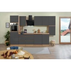 Respekta Küchenzeile GLRP330HESG Grifflos 330 Cm Grau Hochglanz-Sonoma Eiche -Küchenblick Verkaufsgeschäft 5881768 4384 GLRP330HESG 2