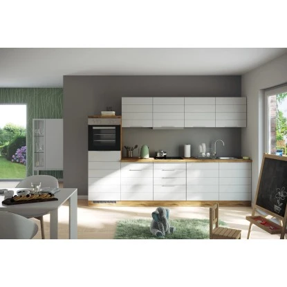 Held Möbel Küchenzeile 300 Cm Matt Weiß-Wotaneiche Ohne E-Geräte 1 Held Möbel Küchenzeile 300 Cm Matt Weiß-Wotaneiche Ohne E-Geräte