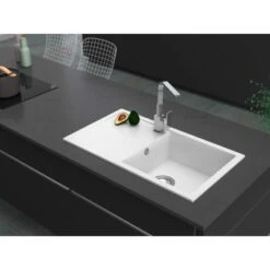 Miló Einbauspüle Granitverbundstoff Blissano 76 Weiß -Küchenblick Verkaufsgeschäft 5903140017783 30