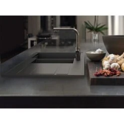 Miló Einbauspüle Granitverbundstoff Luxuria 100 Graphit -Küchenblick Verkaufsgeschäft 5903140017998 30