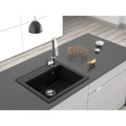 Miló Einbauspüle Granitverbundstoff Luxuria 56 Schwarz 5 Miló Einbauspüle Granitverbundstoff Luxuria 56 Schwarz -Küchenblick Verkaufsgeschäft 5903140018322 30