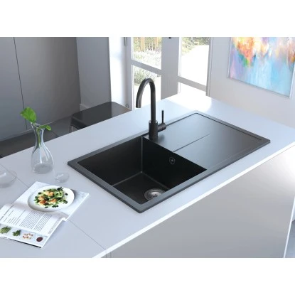 Miló Einbauspüle Granitverbundstoff Adore 86 Lava-Anthrazit 3 Miló Einbauspüle Granitverbundstoff Adore 86 Lava-Anthrazit – Bild 3