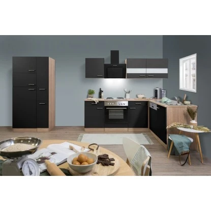 Respekta Winkelküche KBL310ESSS 310 Cm Schwarz-Eiche Sonoma Sägerau Nachbildung 4 Respekta Winkelküche KBL310ESSS 310 Cm Schwarz-Eiche Sonoma Sägerau Nachbildung – Bild 4