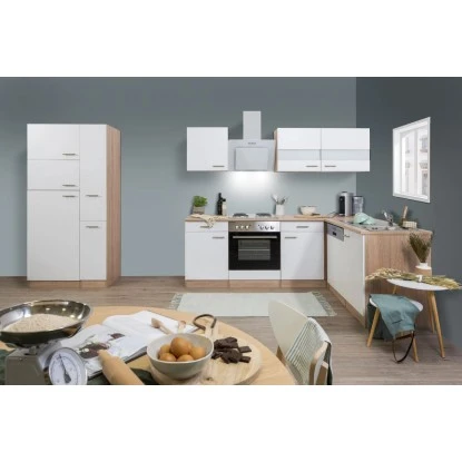 Respekta Winkelküche KBL310ESWS 310 Cm Weiß-Eiche Sonoma Sägerau Nachbildung 4 Respekta Winkelküche KBL310ESWS 310 Cm Weiß-Eiche Sonoma Sägerau Nachbildung – Bild 4