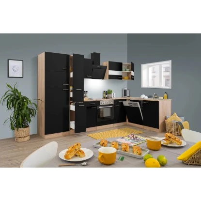 Respekta Winkelküche KBL310ESSSC 310 Cm Schwarz Eiche Sonoma Sägerau Nachbildung 1 Respekta Winkelküche KBL310ESSSC 310 Cm Schwarz Eiche Sonoma Sägerau Nachbildung