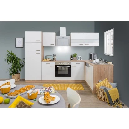 Respekta Winkelküche KBL280ESWSC 280 Cm Weiß-Eiche Sonoma Sägerau Nachbildung 1 Respekta Winkelküche KBL280ESWSC 280 Cm Weiß-Eiche Sonoma Sägerau Nachbildung