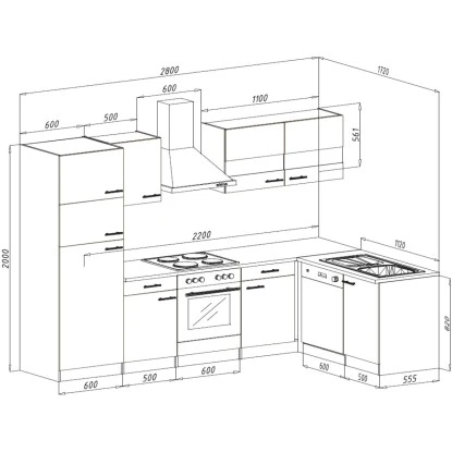 Respekta Winkelküche KBL280ESWSC 280 Cm Weiß-Eiche Sonoma Sägerau Nachbildung 4 Respekta Winkelküche KBL280ESWSC 280 Cm Weiß-Eiche Sonoma Sägerau Nachbildung – Bild 4