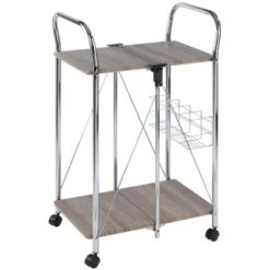 Küchenblick Verkaufsgeschäft 11 Wenko Servierwagen Liky Holzdekor Zusammenklappbar