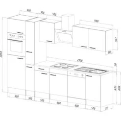 Respekta Küchenzeile Ohne E-Geräte 310 Cm Weiß Seidengl.-Eiche York 15 Respekta Küchenzeile Ohne E-Geräte 310 Cm Weiß Seidengl.-Eiche York -Küchenblick Verkaufsgeschäft 7054026 4384 LBKB310EYW 04