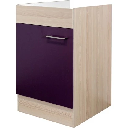 Flex-Well Exclusiv Spülen-Unterschrank Focus 50 Cm Akazie-Aubergine-Akazie 1 Flex-Well Exclusiv Spülen-Unterschrank Focus 50 Cm Akazie-Aubergine-Akazie
