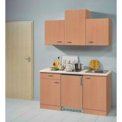 Flex-Well Classic Küchenzeile Nano 150 Cm Buche Nachbildung