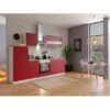 Respekta Küchenzeile KB270WRC 270 Cm Rot-Weiß