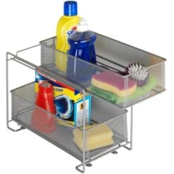 Wenko Schubladenregal 2 Etagen Metall Silber 14 Wenko Schubladenregal 2 Etagen Metall Silber -Küchenblick Verkaufsgeschäft 746248 1068 3