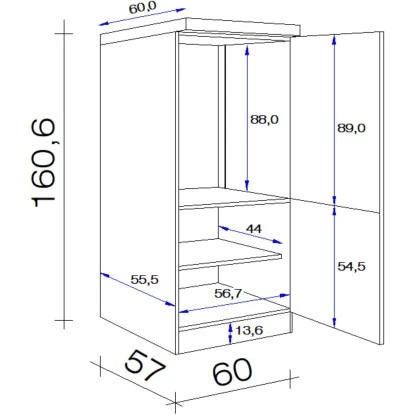 Flex-Well Demi-Geräteumbauschrank 60 Cm Arizona Quarz Cubanit-San Remo Eiche 3 Flex-Well Demi-Geräteumbauschrank 60 Cm Arizona Quarz Cubanit-San Remo Eiche – Bild 3