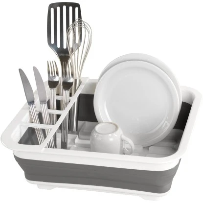 Wenko Geschirrabtropfständer Faltbar Grau/Weiß 5 Wenko Geschirrabtropfständer Faltbar Grau/Weiß – Bild 5