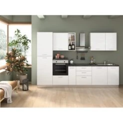 Marinelli Cucine Küchenzeile Cleopatra 315 Cm Weiß Gebürstet-Marmoriert -Küchenblick Verkaufsgeschäft 7696032 2657 2