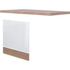 Flex-Well Exclusiv Geschirrspüler-Paket Teilintegriert Valero Weiß-Eiche