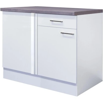 Flex-Well Exclusiv Eck-Unterschrank Joelina 110 X 60 Cm Weiß 1 Flex-Well Exclusiv Eck-Unterschrank Joelina 110 X 60 Cm Weiß