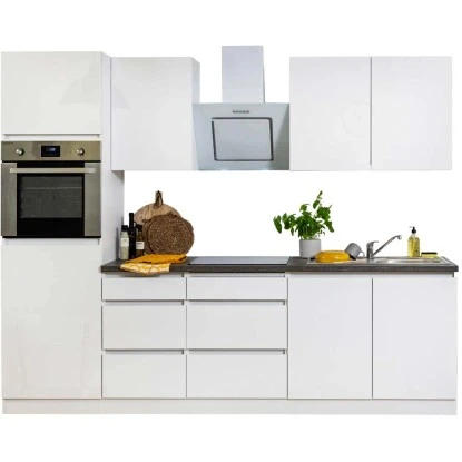 Respekta Küchenzeile Ohne E-Geräte 270 Cm Grifflos Weiß Hochglanz 6 Respekta Küchenzeile Ohne E-Geräte 270 Cm Grifflos Weiß Hochglanz – Bild 6