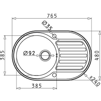 Pyramis Einbauspüle SR Mini Edelstahl 2 Pyramis Einbauspüle SR Mini Edelstahl – Bild 2