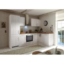Respekta Premium Winkelküche 280 X 172 Cm Landhaus Lärche Weiß Nachbildung