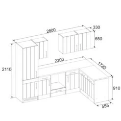Respekta Premium Winkelküche 280 X 172 Cm Landhaus Lärche Weiß Nachbildung 19 Respekta Premium Winkelküche 280 X 172 Cm Landhaus Lärche Weiß Nachbildung -Küchenblick Verkaufsgeschäft 8267098 4384 3
