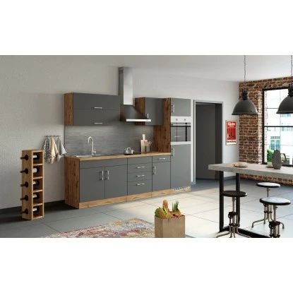 Held Möbel Küchenzeile Sorrento 270 Cm Anthr.-Wotaneiche Ohne E-Geräte 1 Held Möbel Küchenzeile Sorrento 270 Cm Anthr.-Wotaneiche Ohne E-Geräte