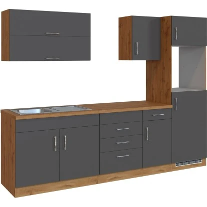 Held Möbel Küchenzeile Sorrento 270 Cm Anthr.-Wotaneiche Ohne E-Geräte 3 Held Möbel Küchenzeile Sorrento 270 Cm Anthr.-Wotaneiche Ohne E-Geräte – Bild 3