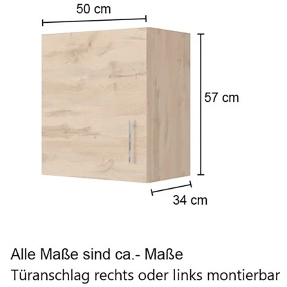 Held Möbel Hängeschrank Sorrento BxHxT 50 Cm X 57 Cm X 34 Cm Weiß-Wotaneiche 4 Held Möbel Hängeschrank Sorrento BxHxT 50 Cm X 57 Cm X 34 Cm Weiß-Wotaneiche – Bild 4