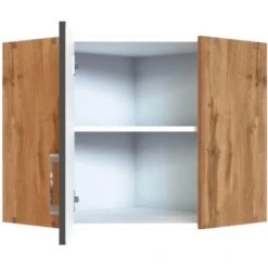 Held Möbel Eckhängeschrank Sorrento BxHxT 60 X 57 X 60 Cm Anthrazit-Wotaneiche -Küchenblick Verkaufsgeschäft 853756 11016600 3