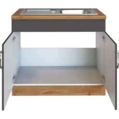 Held Möbel Spülenschrank Sorrento B100 X H85 X T60 Cm 2Türen Anthraz.-Wotaneiche 18 Held Möbel Spülenschrank Sorrento B100 X H85 X T60 Cm 2Türen Anthraz.-Wotaneiche -Küchenblick Verkaufsgeschäft 853807 11016600 3