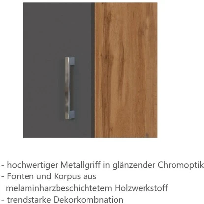 Held Möbel Spülenschrank Sorrento B100 X H85 X T60 Cm 2Türen Anthraz.-Wotaneiche 7 Held Möbel Spülenschrank Sorrento B100 X H85 X T60 Cm 2Türen Anthraz.-Wotaneiche – Bild 7