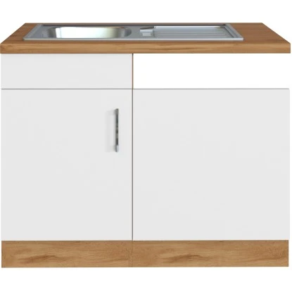 Held Möbel Spülzentrum Sorrento 110 X 85 X 60 Cm Tür Blende Sockel Weiß-W.eiche 1 Held Möbel Spülzentrum Sorrento 110 X 85 X 60 Cm Tür Blende Sockel Weiß-W.eiche