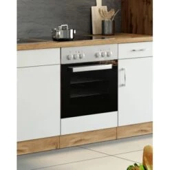 Held Möbel Herdumbau Sorrento B60 X H85 X T60 Cm Nische F. Ofen Weiß-Wotaneiche -Küchenblick Verkaufsgeschäft 853833 11016600 6