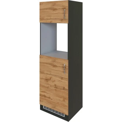 Held Möbel Ofen-Kühlschrankumbau Sorrento B60 X H200 X T60 Cm Wotaneiche-Grafit 1 Held Möbel Ofen-Kühlschrankumbau Sorrento B60 X H200 X T60 Cm Wotaneiche-Grafit