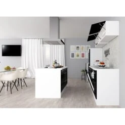 Respekta Premium Inselküche 310 Cm Schwarz Hochglanz-Weiß -Küchenblick Verkaufsgeschäft 928122 4384 1