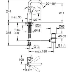 Grohe Einhand-Waschtischbatterie Essence L-Size Warm Sunset 5 Grohe Einhand-Waschtischbatterie Essence L-Size Warm Sunset -Küchenblick Verkaufsgeschäft 963971 4520 2042195