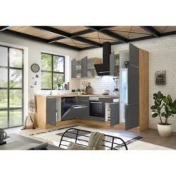 Respekta Küchenzeile Marleen 280 Cm Artisan-Eiche Grau Matt Winkel 14 Respekta Küchenzeile Marleen 280 Cm Artisan-Eiche Grau Matt Winkel -Küchenblick Verkaufsgeschäft 980042 4384 3