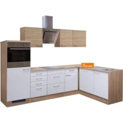 Flex-Well Classic Winkelküche Florida 280x170 Cm Weiß-Sonoma Eiche Nachbildung -Küchenblick Verkaufsgeschäft 9992813015freigspflorida 2