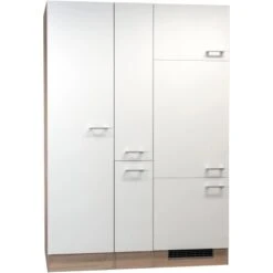 Flex-Well Classic Küchenerweiterung Florida 140 Cm Weiß-Sonoma Eiche Nachbildung -Küchenblick Verkaufsgeschäft Florida leichtePerspektive