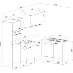 Respekta Winkelküche 280 Cm Weiß-Seidenglanz Eiche-York -Küchenblick Verkaufsgeschäft KBL280EYWS Kuechenzeile 03