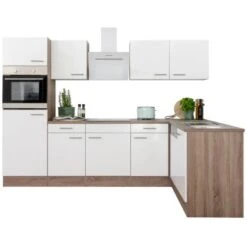 Respekta Winkelküche 280 Cm Weiß-Seidenglanz Eiche-York -Küchenblick Verkaufsgeschäft KBL280EYWS Kuechenzeile 04