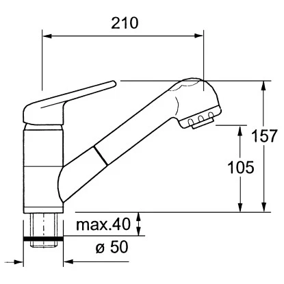 Eurodomo Armatur Aqua-Ring Plus Mit Handbrause Graphit 2 Eurodomo Armatur Aqua-Ring Plus Mit Handbrause Graphit – Bild 2