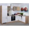 Flex-Well Classic Winkelküche Florida 280 Cm Ohne E-Geräte Sonoma Eiche-Weiß